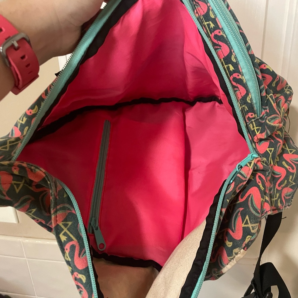 Kavu rope bag with flamingo pattern - Picture 3 of 4